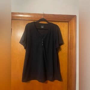 Lane Bryant Black Button-Up Women's Top size 18/20